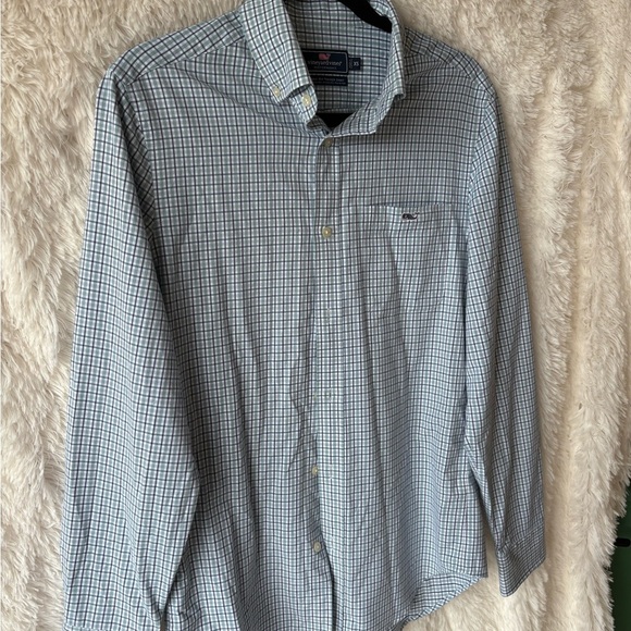 Vineyard Vines Blue Casual Button Down Shirt - Picture 5 of 6
